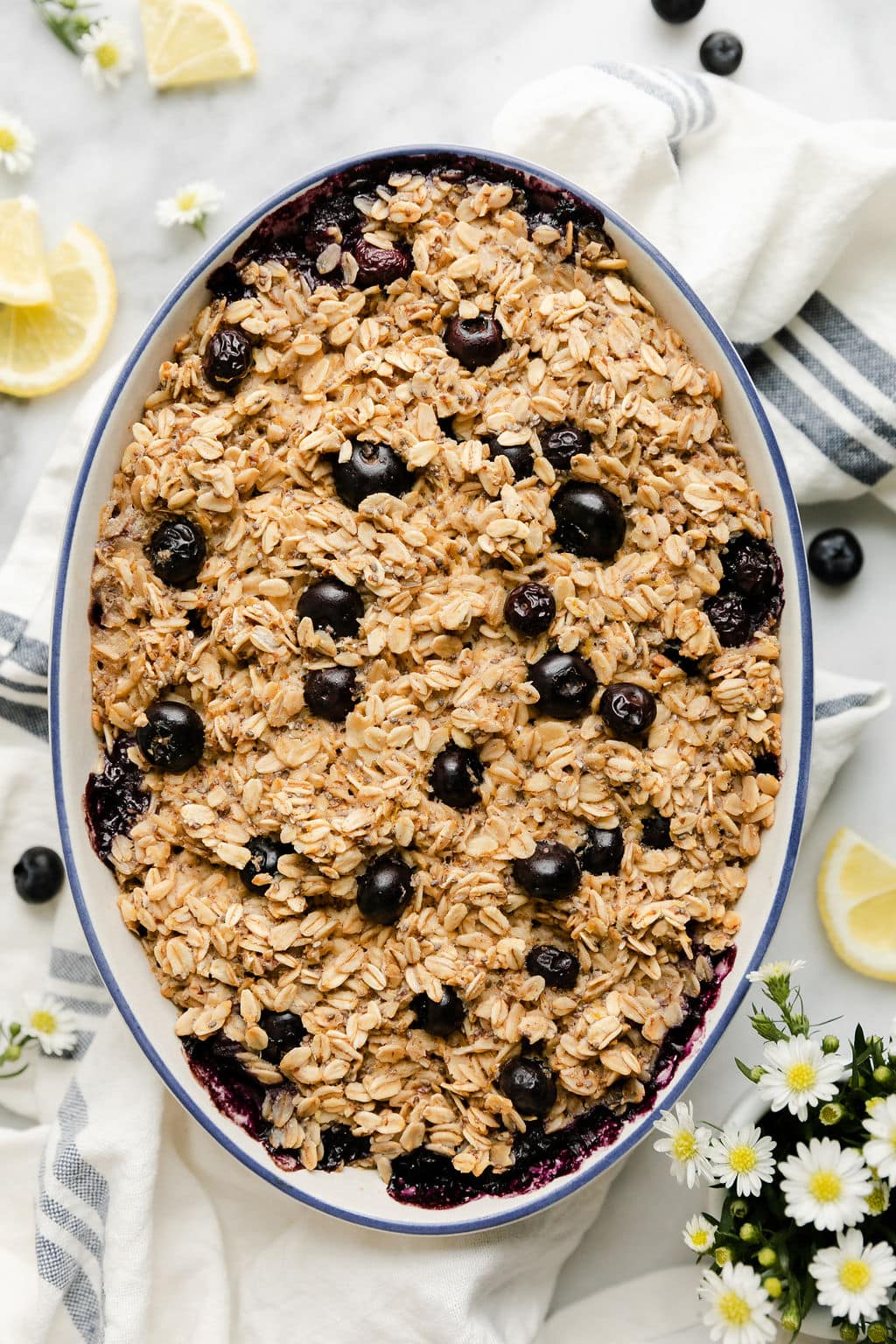 Easy Vegan Lemon Blueberry Baked Oatmeal: Perfect for Meal Prep